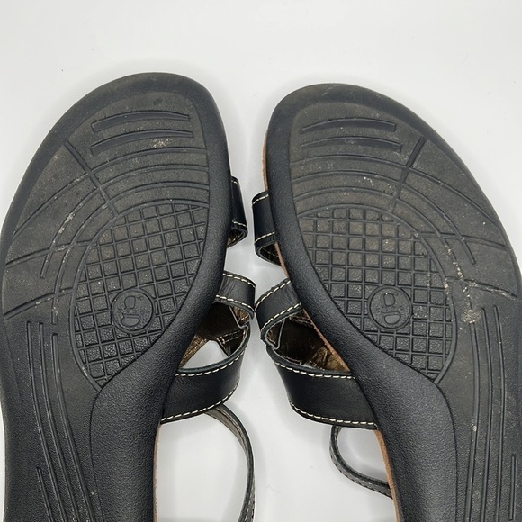 𝅺Hush Puppies Black Leather Strappy Sandals Size 7 - Picture 8 of 10